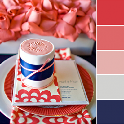 Color Love | Coral and Navy