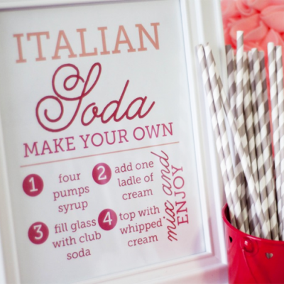 Free Printable | Italian Soda Bar