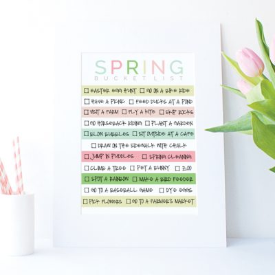 Spring Bucket List Printable