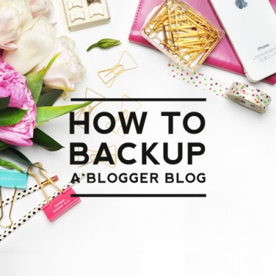 How to Backup a Blogger Blog