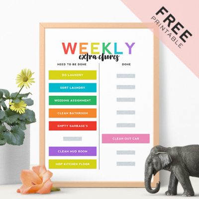 Free Weekly Chore Chart Printable Perfect for Kids