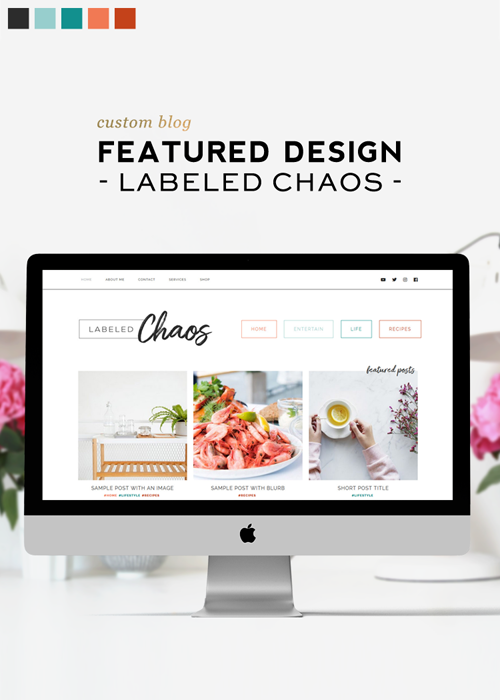 Custom WordPress blog design for Labeled Chaos