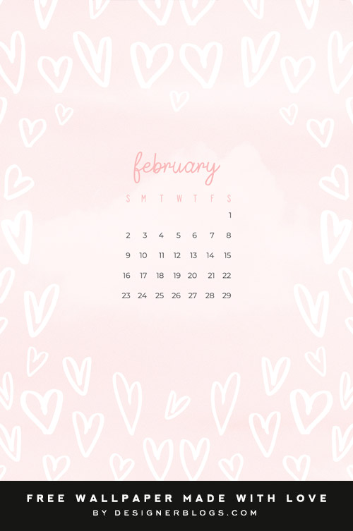 Free February Wallpaper Calendar