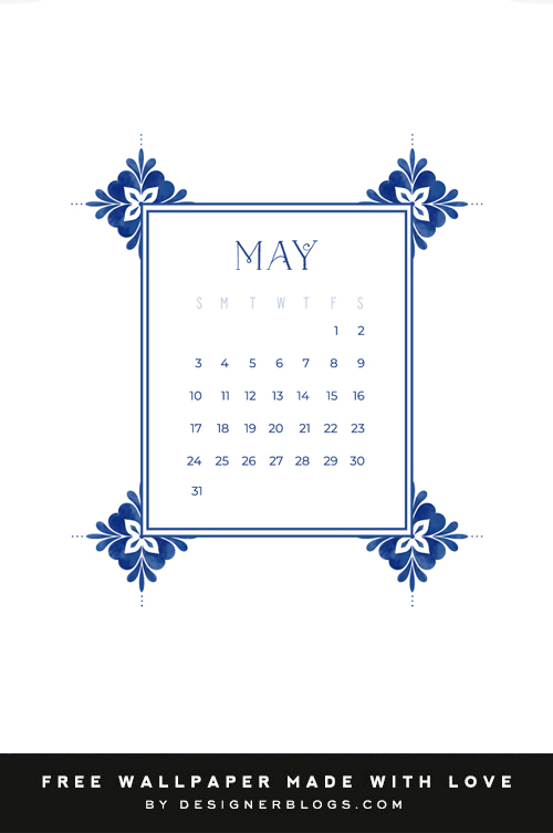 Free May Wallpaper with calendar