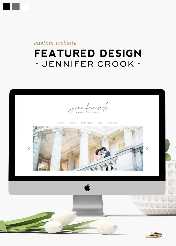 Custom Website Design Created for Jennifer Crook Photography