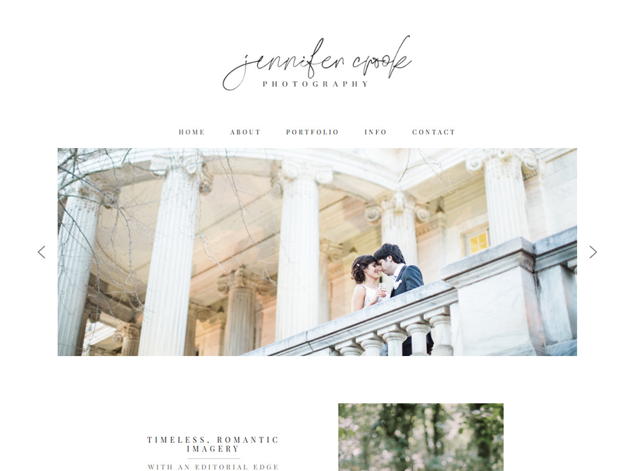 Jennifer Crook Photography - Custom Website Design