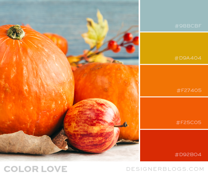 Pumpkin Orange Color Palette