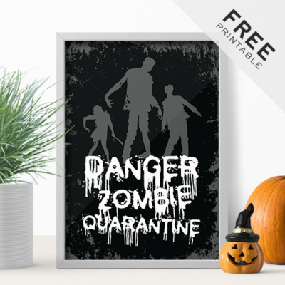 Spooky Freebie Full Of Zombies - Free Halloween Printable Poster