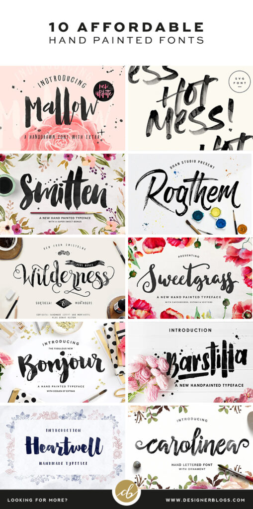 Affordable Hand Painted Fonts