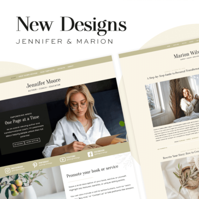 New Designs for Authors and Coaches: Jennifer & Marion