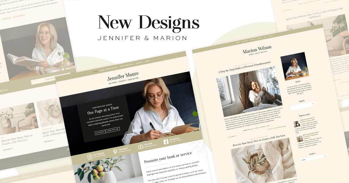 New designs alert - Meet Jennifer & Marion