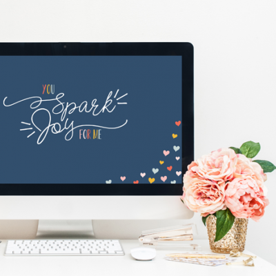 Spark Joy Free February Wallpaper